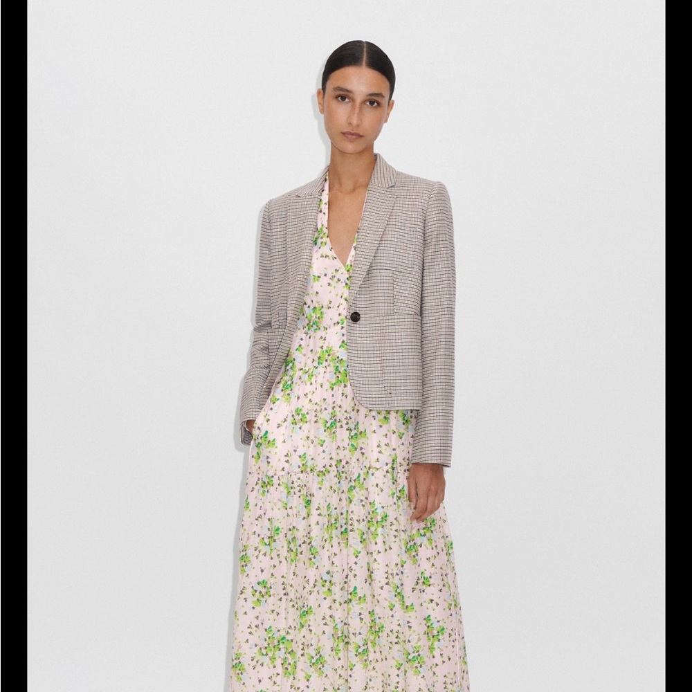 ME+EM - Italian Pastel Check Short Blazer